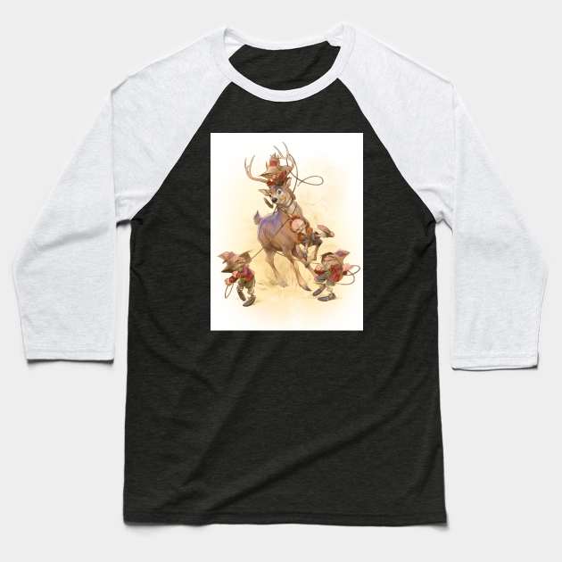 Deer hunting Baseball T-Shirt by chamito